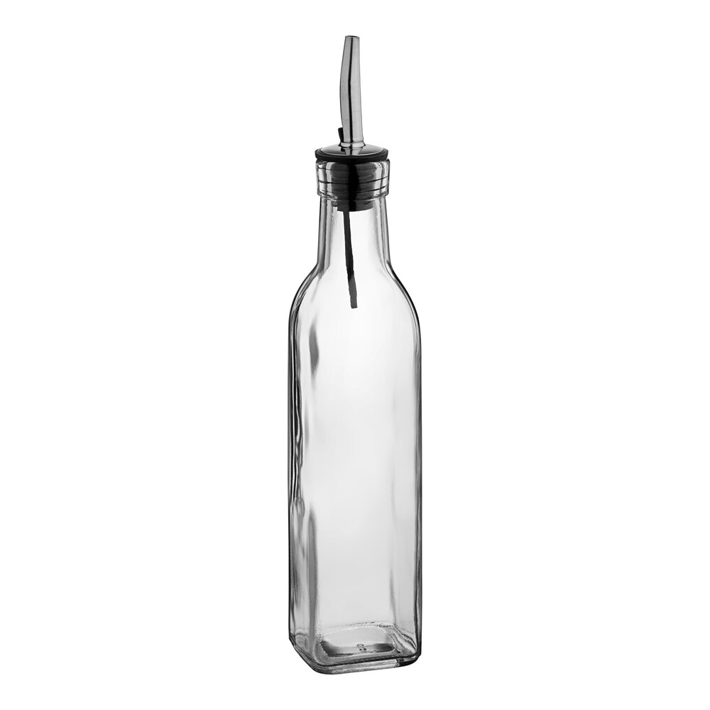 Choice 8.5 oz. Oil and Vinegar Cruet with Pourer