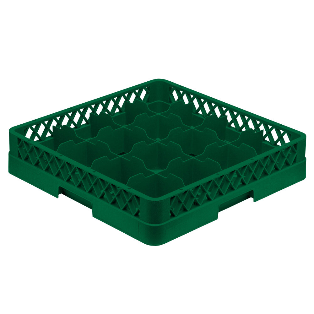 Vollrath TR4 Traex® Full-Size Green 16-Compartment 3" Cup Rack