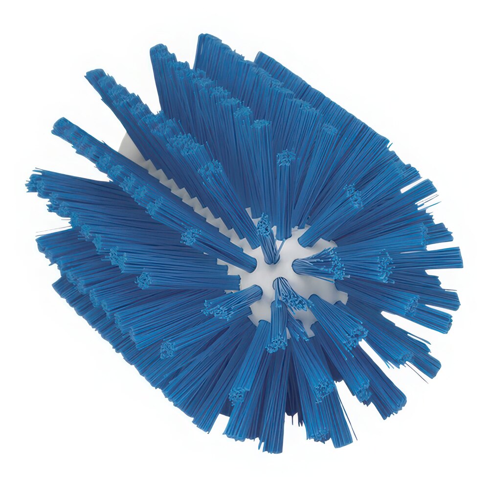 Vikan 3 1/2" Blue Medium Polyester Tube Brush Head 5380903