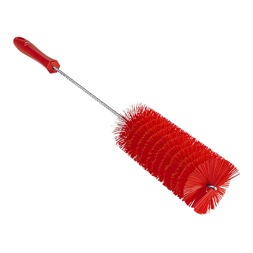 Vikan 2 7/16" Red Medium Polyester Tube Brush 53704