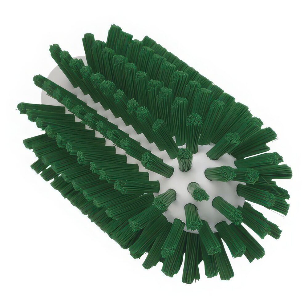 Vikan 2 1/2" Green Stiff Polyester Tube Brush Head 5380632