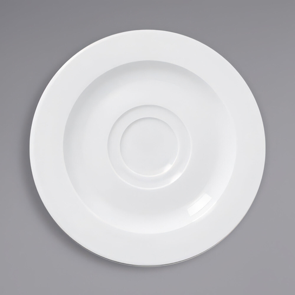 RAK Porcelain Polaris Access 5 1/8" Porcelain Espresso Cup Saucer - 12/Case