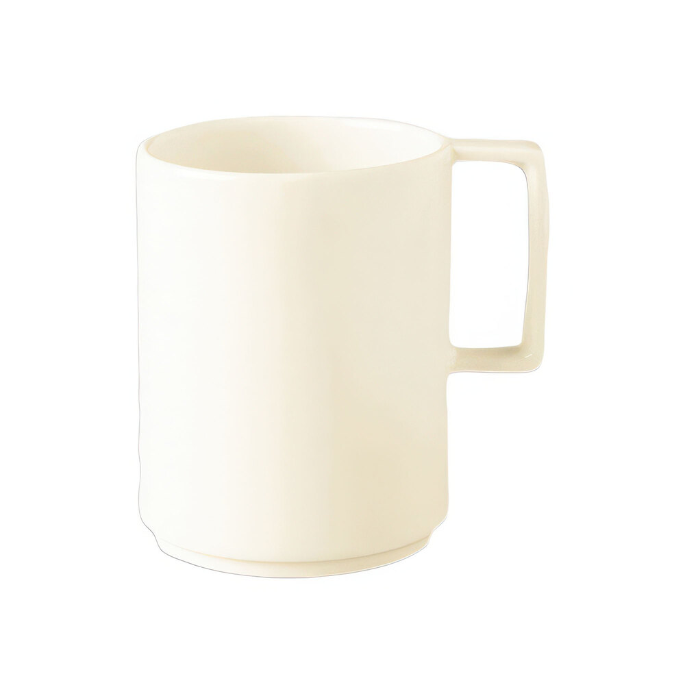 RAK Porcelain NOMG33 Nordic 11.15 oz. Warm White Porcelain Stackable Mug - 6/Case