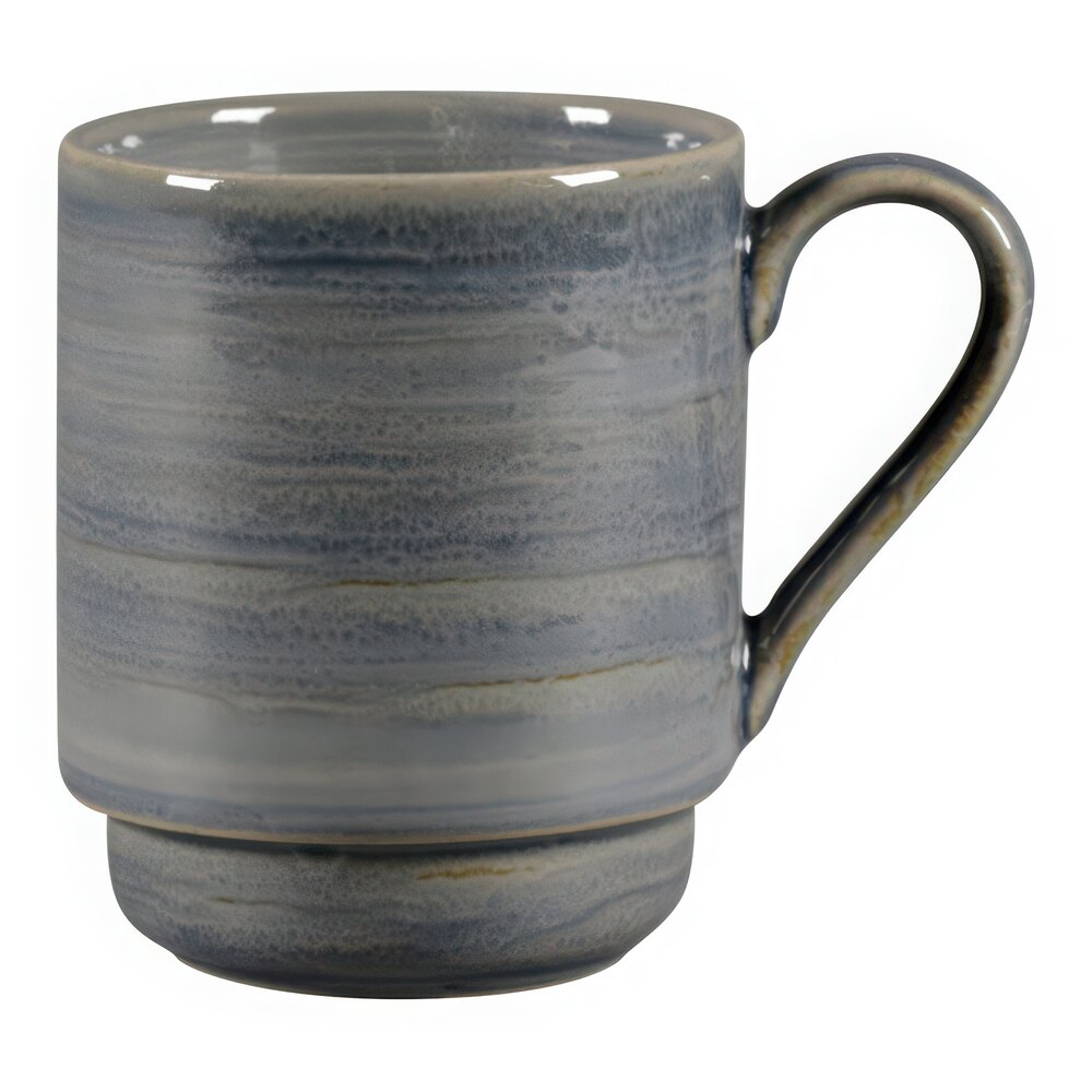 RAK Porcelain Rakstone Spot 10.15 oz. Stackable Jade Porcelain Mug with Handle - 12/Case