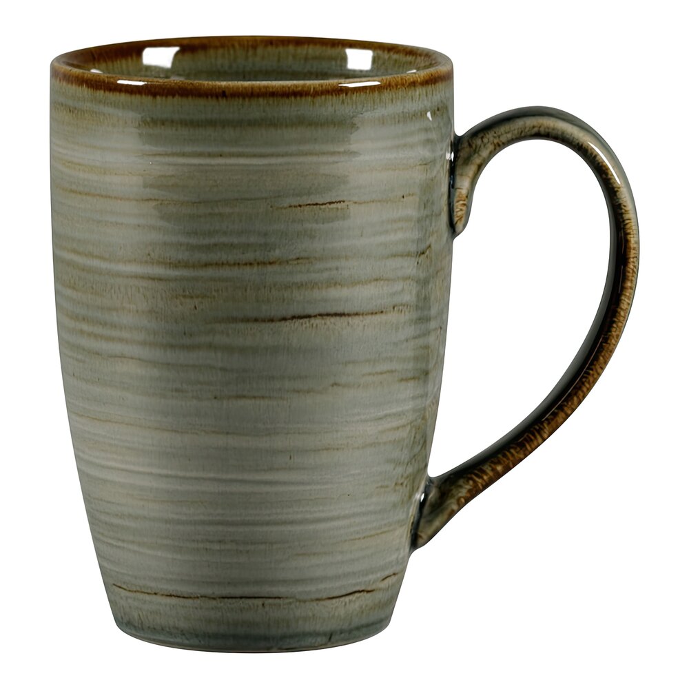 RAK Porcelain Rakstone Spot 10.15 oz. Peridot Porcelain Mug with Handle - 6/Case
