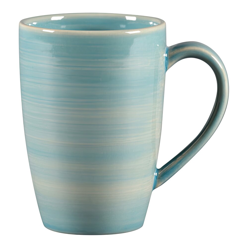 RAK Porcelain Rakstone Spot 8.8 oz. Sapphire Porcelain Mug with Handle - 6/Case
