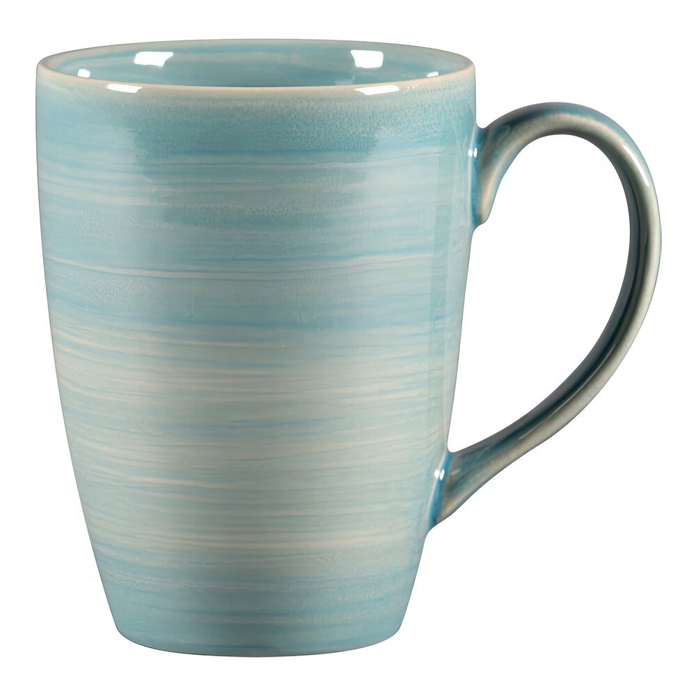 RAK Porcelain Rakstone Spot 12.15 oz. Sapphire Porcelain Mug with Handle - 12/Case
