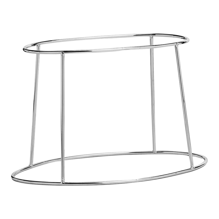 American Metalcraft 7 3/8" 2-Tier Stainless Steel Oval Seafood Stand