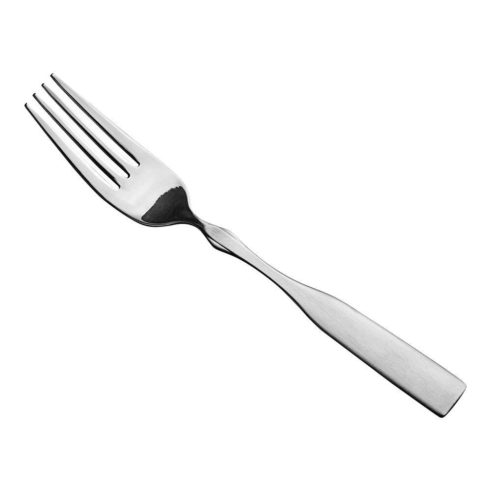 Choice Delmont 7 3/4" 18/0 Stainless Steel Medium Weight Dinner Fork - 12/Pack