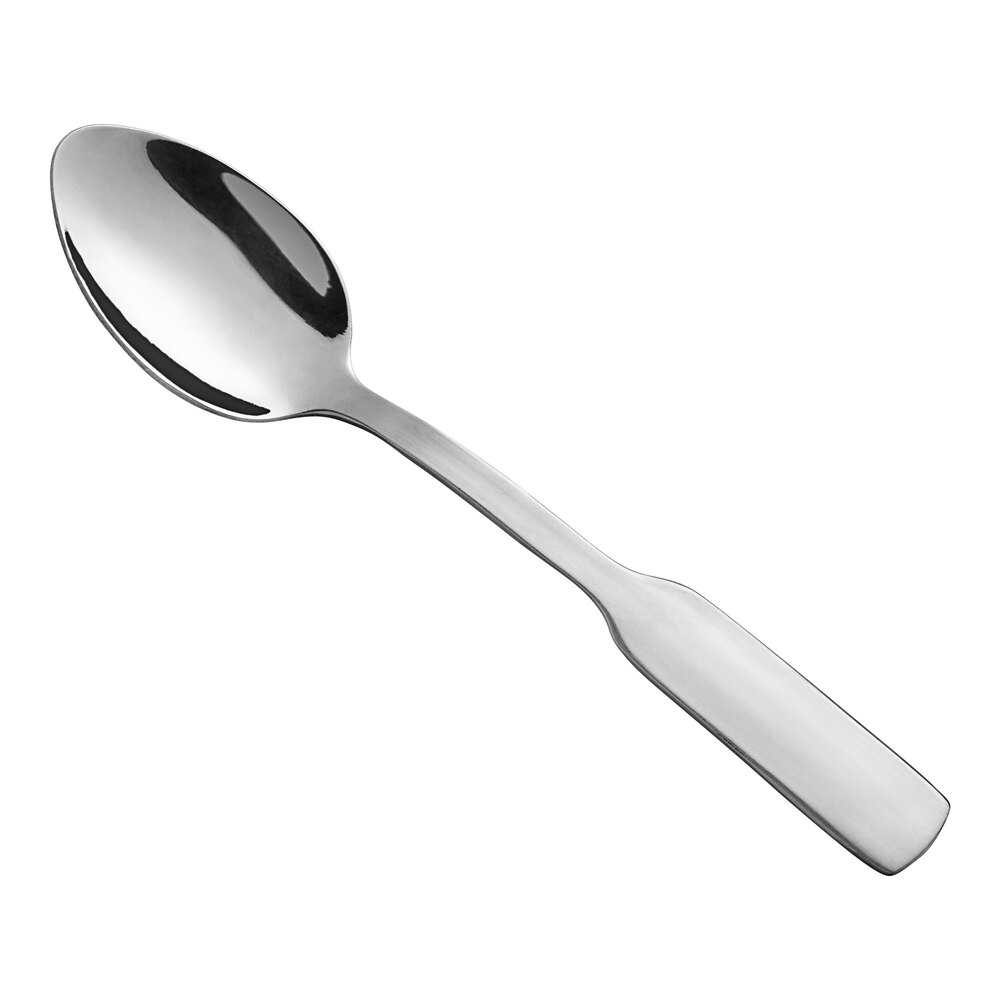 Choice Bellwood 6 1/4" 18/0 Stainless Steel Medium Weight Teaspoon - 12/Pack