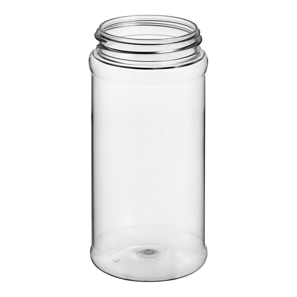 16 oz. Round Clear PET Spice Container - 192/Case