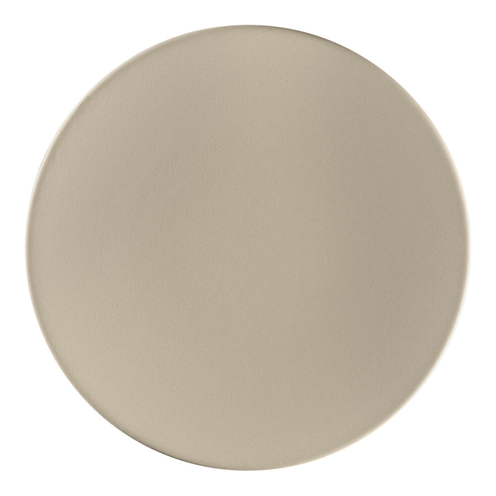 RAK Porcelain Argila Epura 6 3/16" Gray Porcelain Round Flat Plate - 24/Case