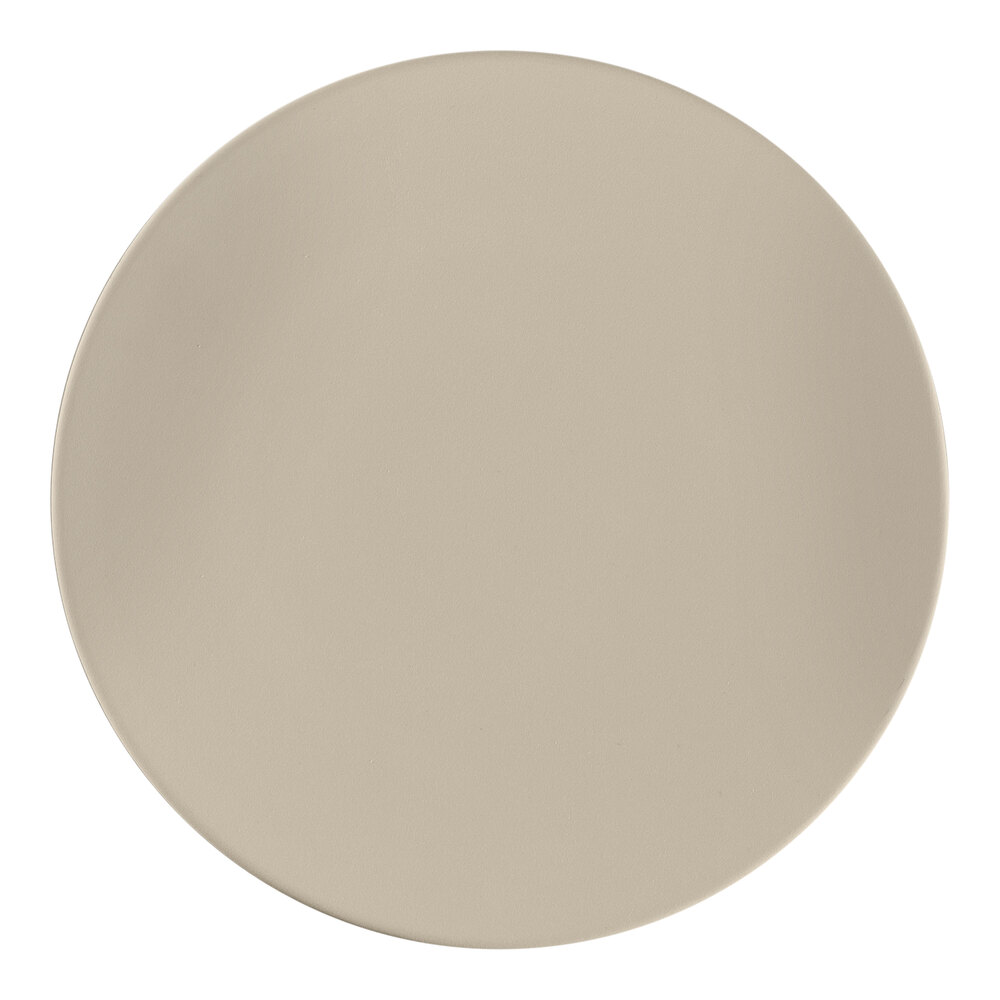 RAK Porcelain Argila Epura 8" Gray Porcelain Round Flat Plate - 12/Case