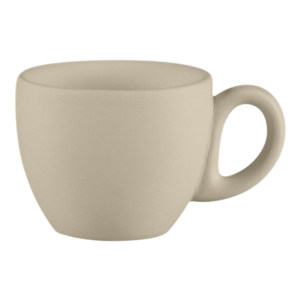 RAK Porcelain Argila Epura 2.7 oz. Gray Porcelain Espresso Cup - 12/Case