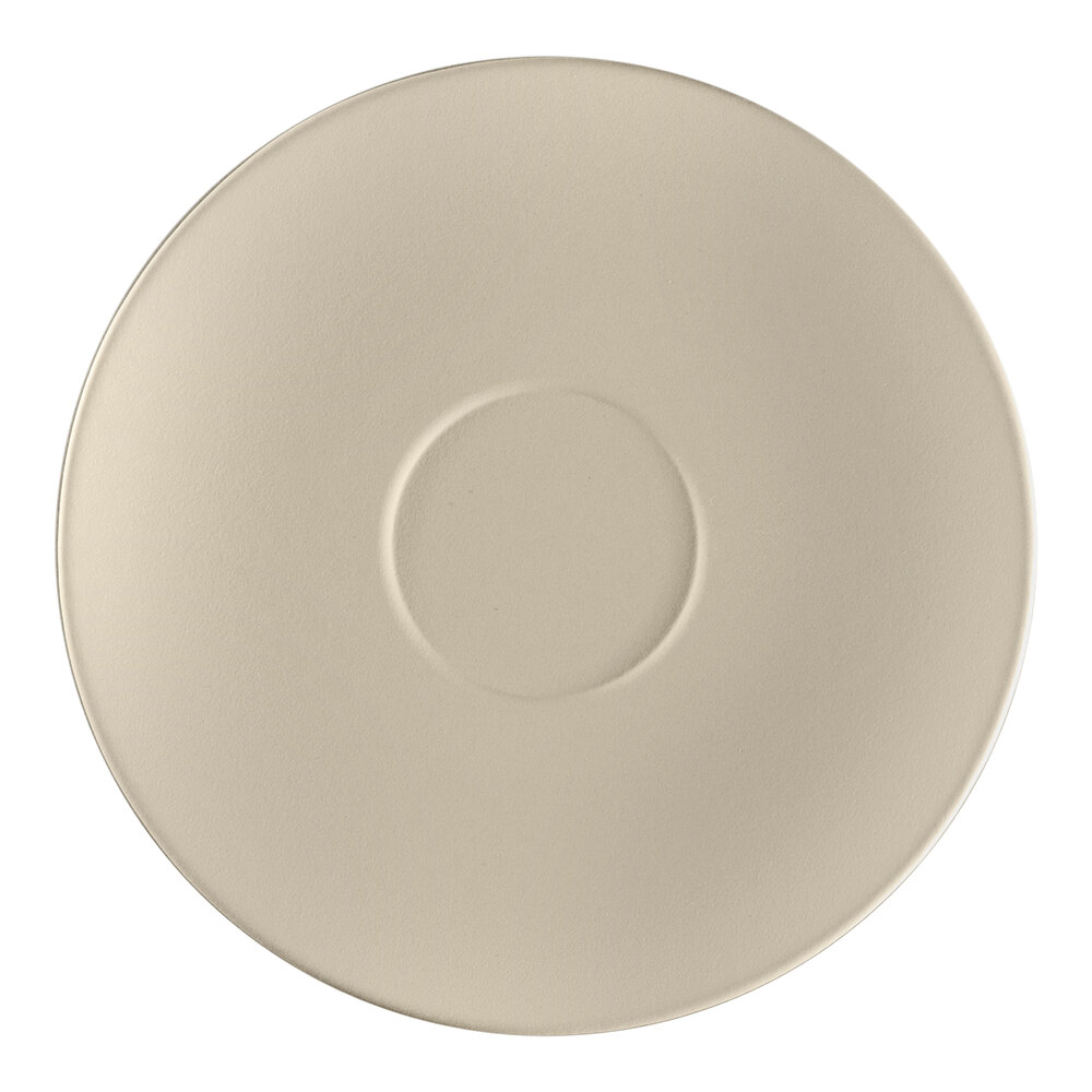 RAK Porcelain Argila Epura 6 11/16" Gray Porcelain Saucer - 12/Case