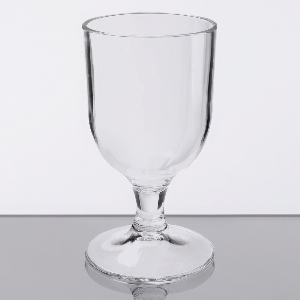 GET SW-1413-1-CL 8 oz. Customizable SAN Plastic Goblet - 24/Case