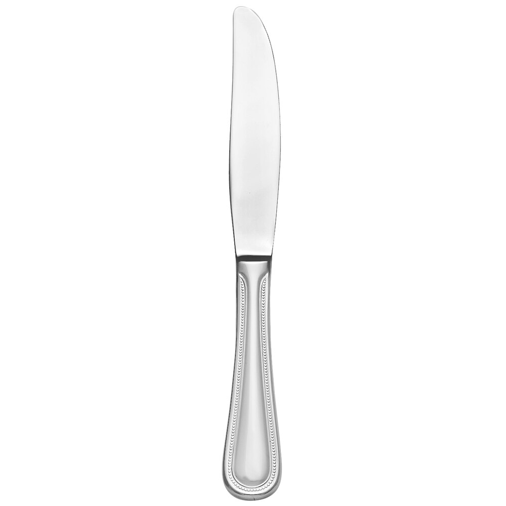 Libbey 407 5921 Calais 9" 18/8 Stainless Steel Extra Heavy Weight Dessert Knife with Pinched Bolster and Serrated Blade - 12/Case