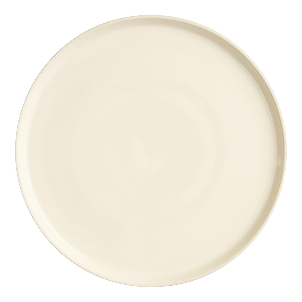 Acopa 13" Ivory Stoneware Pizza Plate - 6/Case