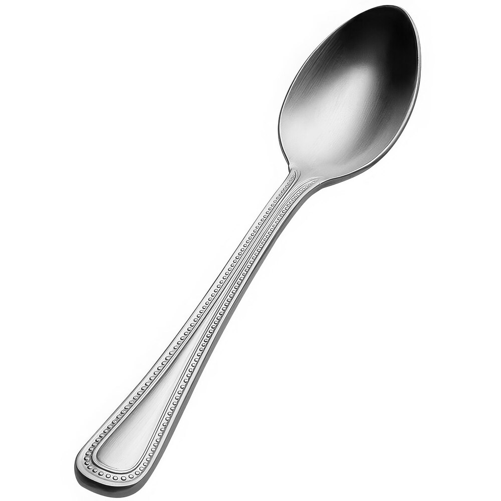 Bon Chef SBS3316 Sombrero 4 5/8" 18/0 Extra Heavy Weight Bonsteel Demitasse Spoon - 12/Case