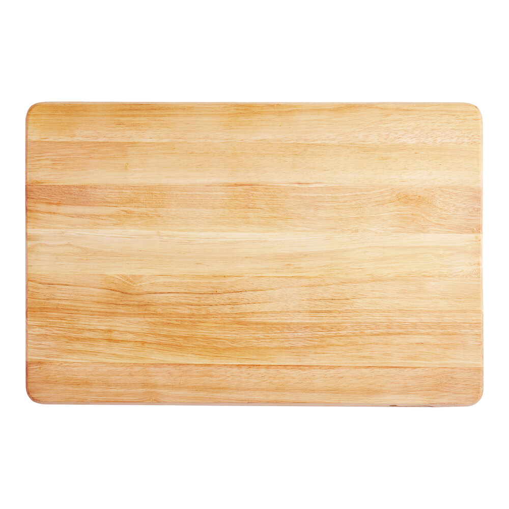 Choice 24" x 16" x 1 3/4" Wood Cutting Board with Rounded Edges