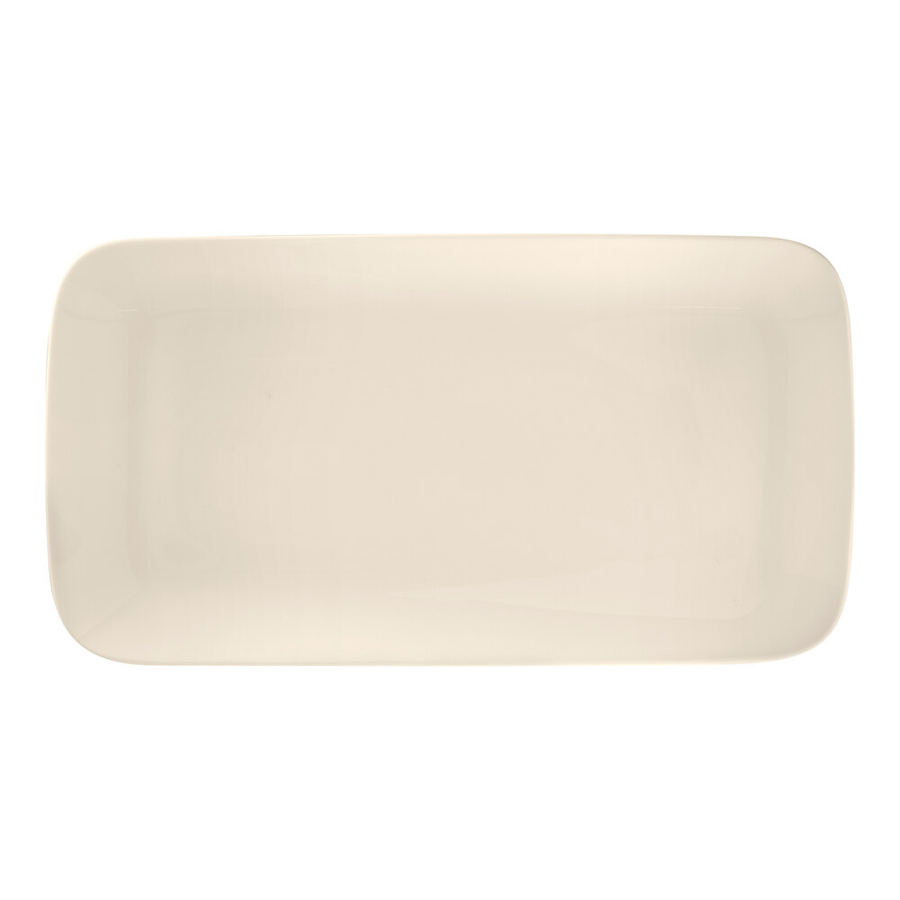 RAK Porcelain Bravura 13" x 7" Bone China Rectangular Flat Plate - 12/Case