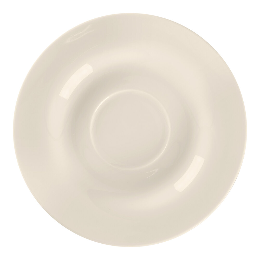 RAK Porcelain Bravura 6 11/16" Bone China Footed Tea Cup Saucer - 12/Case