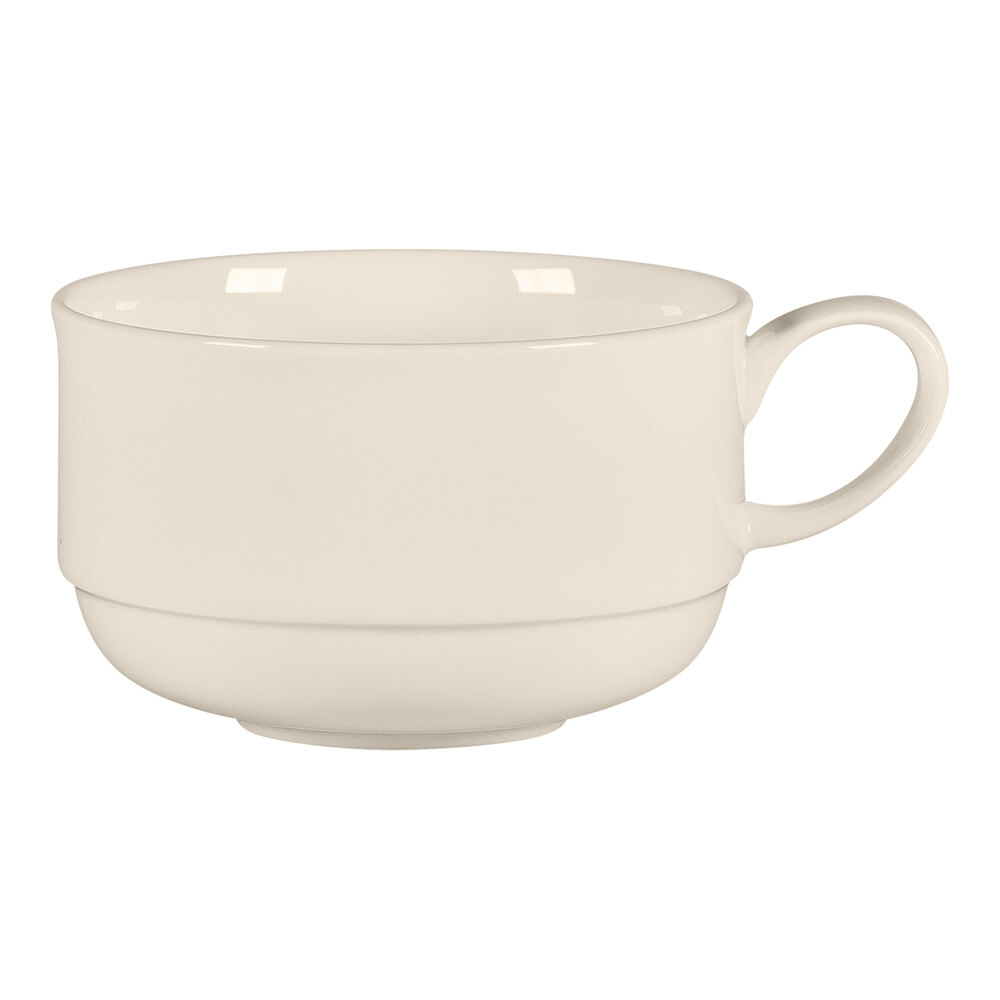RAK Porcelain Bravura 6.6 oz. Bone China Stackable Coffee Cup - 12/Case