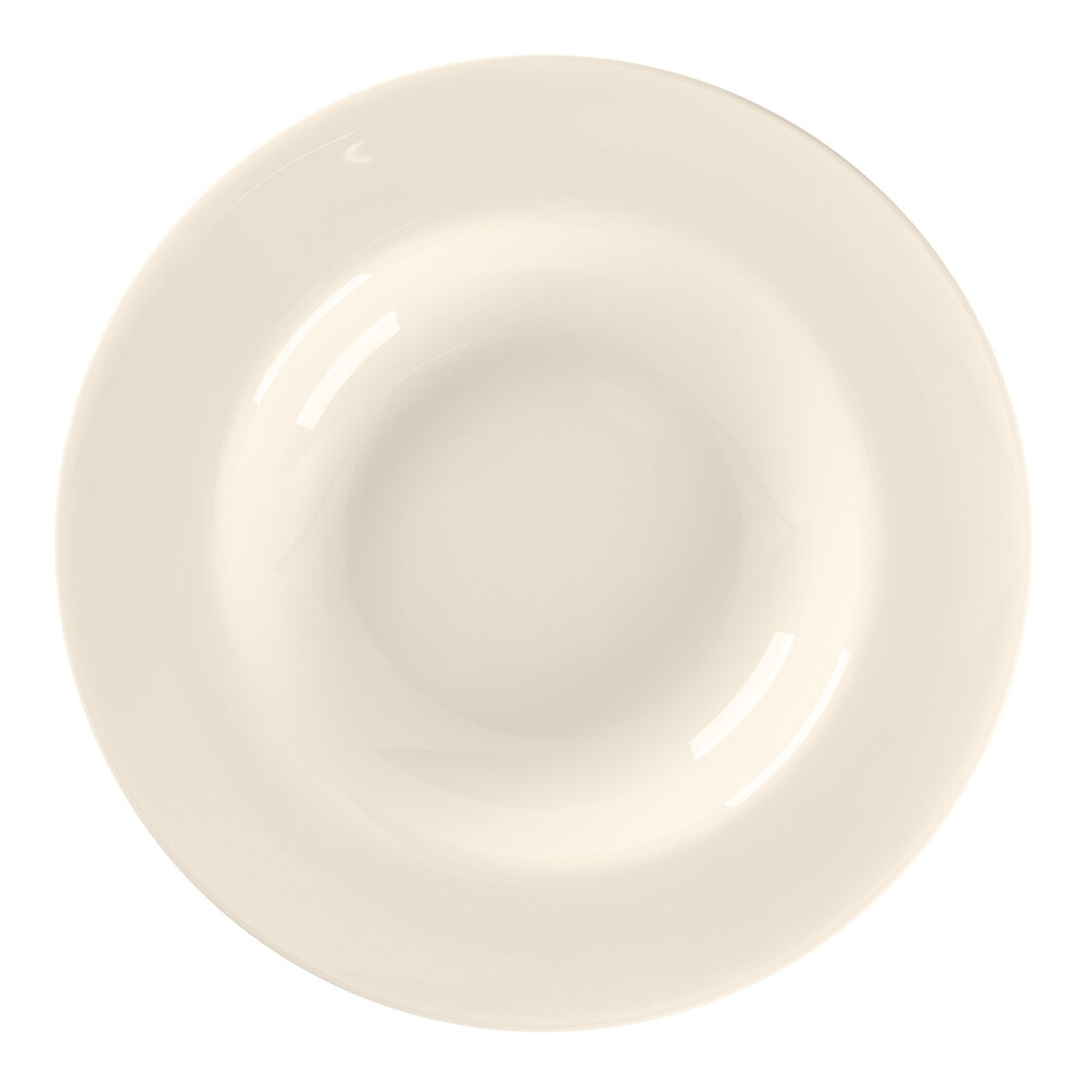 RAK Porcelain Bravura 9" Bone China Round Deep Plate with Rim - 12/Case