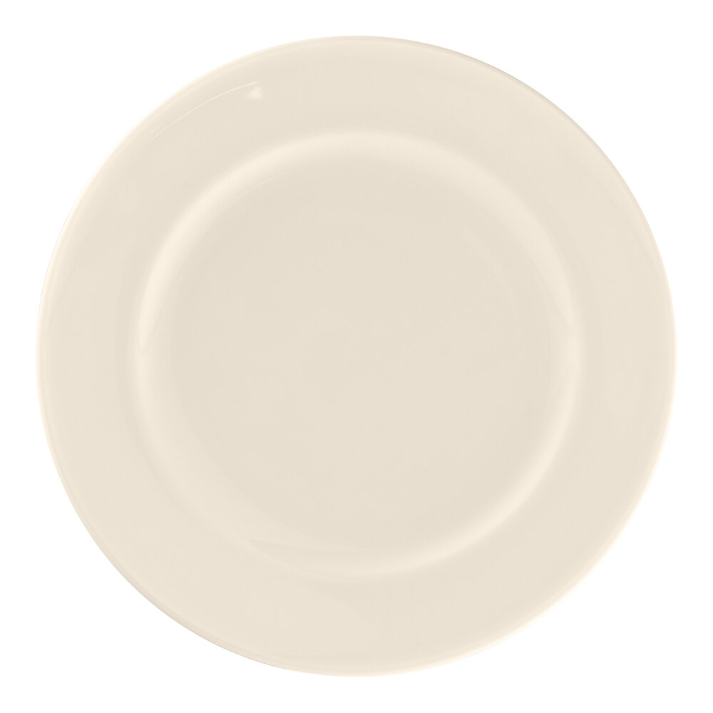 RAK Porcelain Bravura 8" Bone China Round Flat Plate with Rim - 12/Case