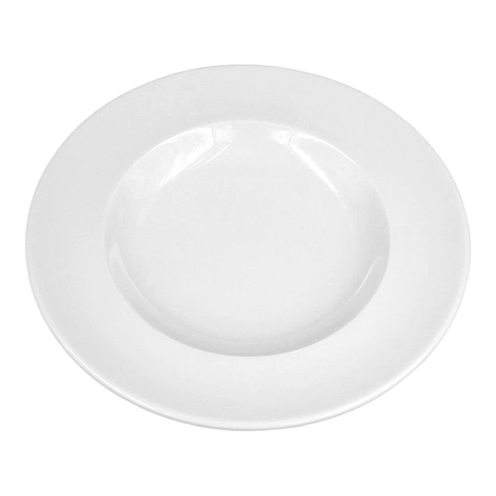 RAK Porcelain Classic Polaris 11 13/16" Bright White Porcelain Round Deep Plate - 6/Case