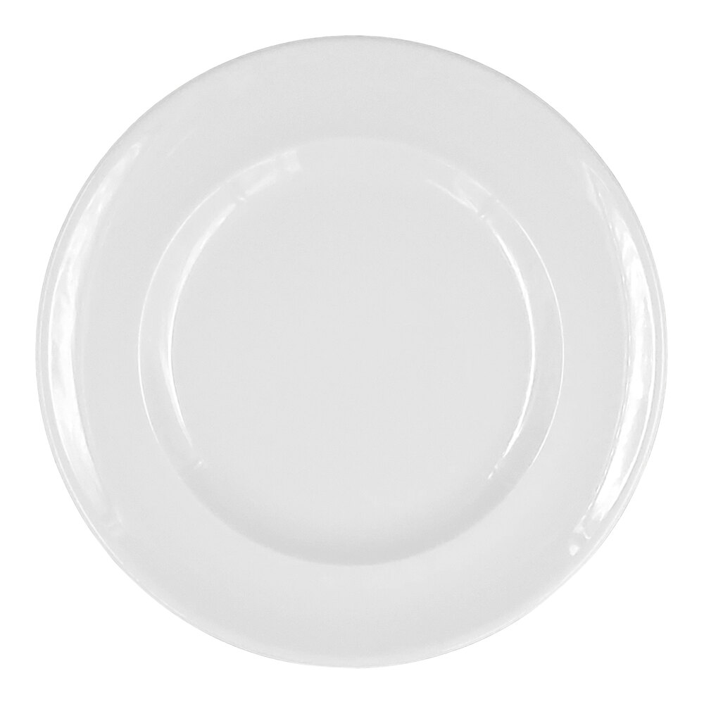 RAK Porcelain Classic Polaris 10 11/16" Bright White Porcelain Round Flat Plate - 12/Case