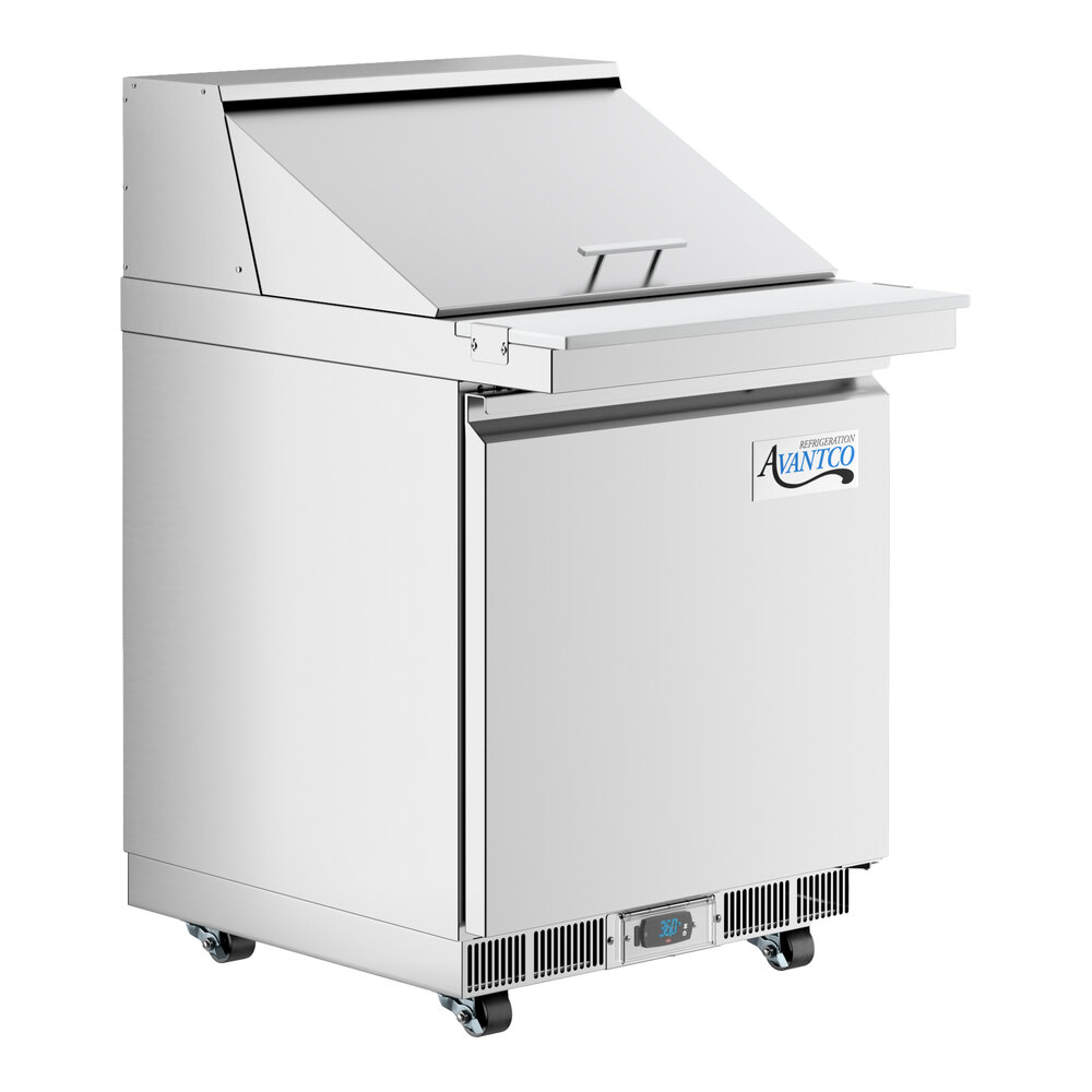 Avantco ZPT1-FB-M-WMS 27" VersaHub WiFi-Enabled 1 Door Front Breathing Mega Top Refrigerated Sandwich Prep Table
