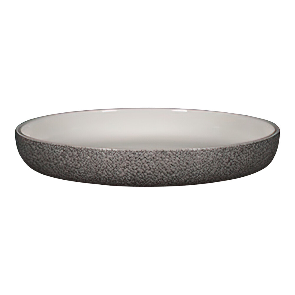 RAK Porcelain Ease 11 11/16" Dual Round Deep Porcelain Plate - 2/Case