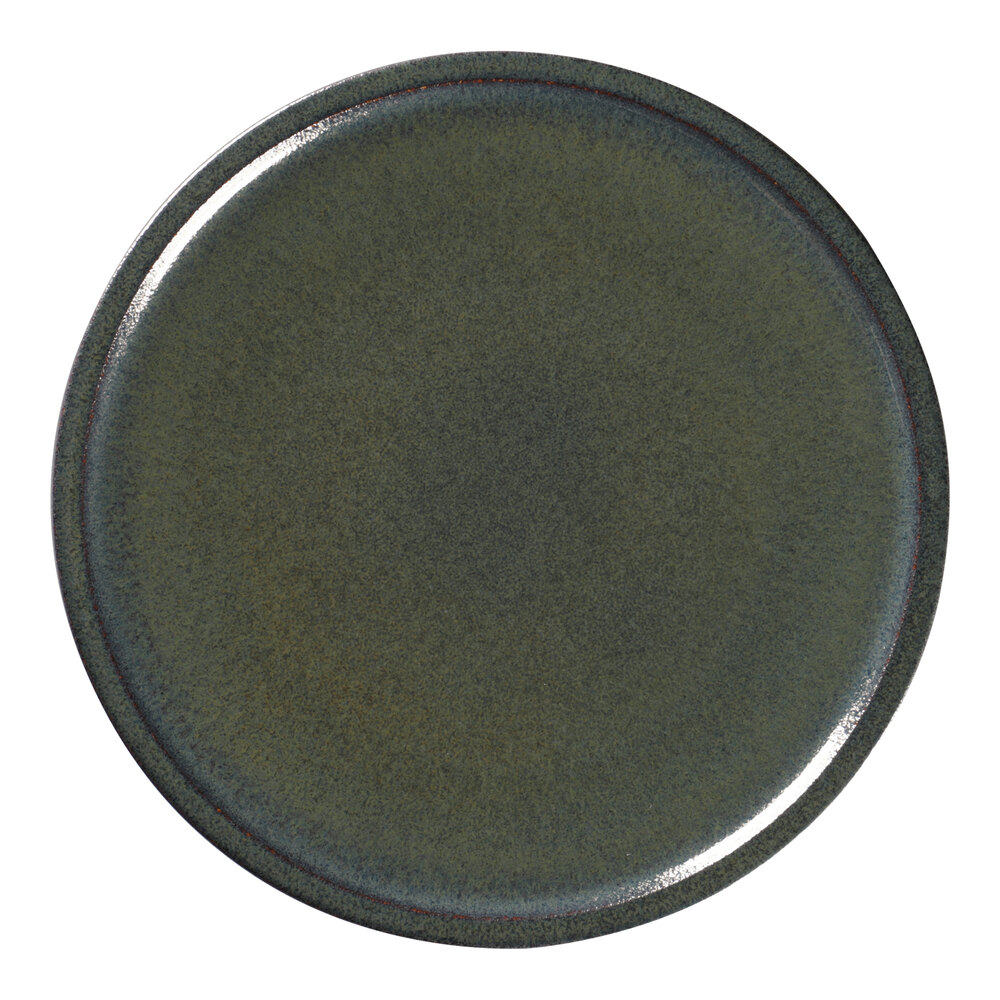 RAK Porcelain Ease 12 1/2" Caldera Flat Coupe Porcelain Plate - 6/Case