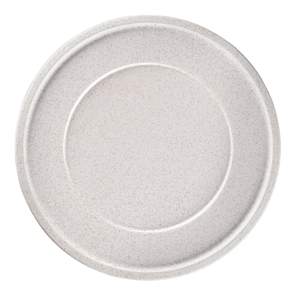 RAK Porcelain Ease 12 1/2" Clay Flat Porcelain Plate with Rim - 6/Case