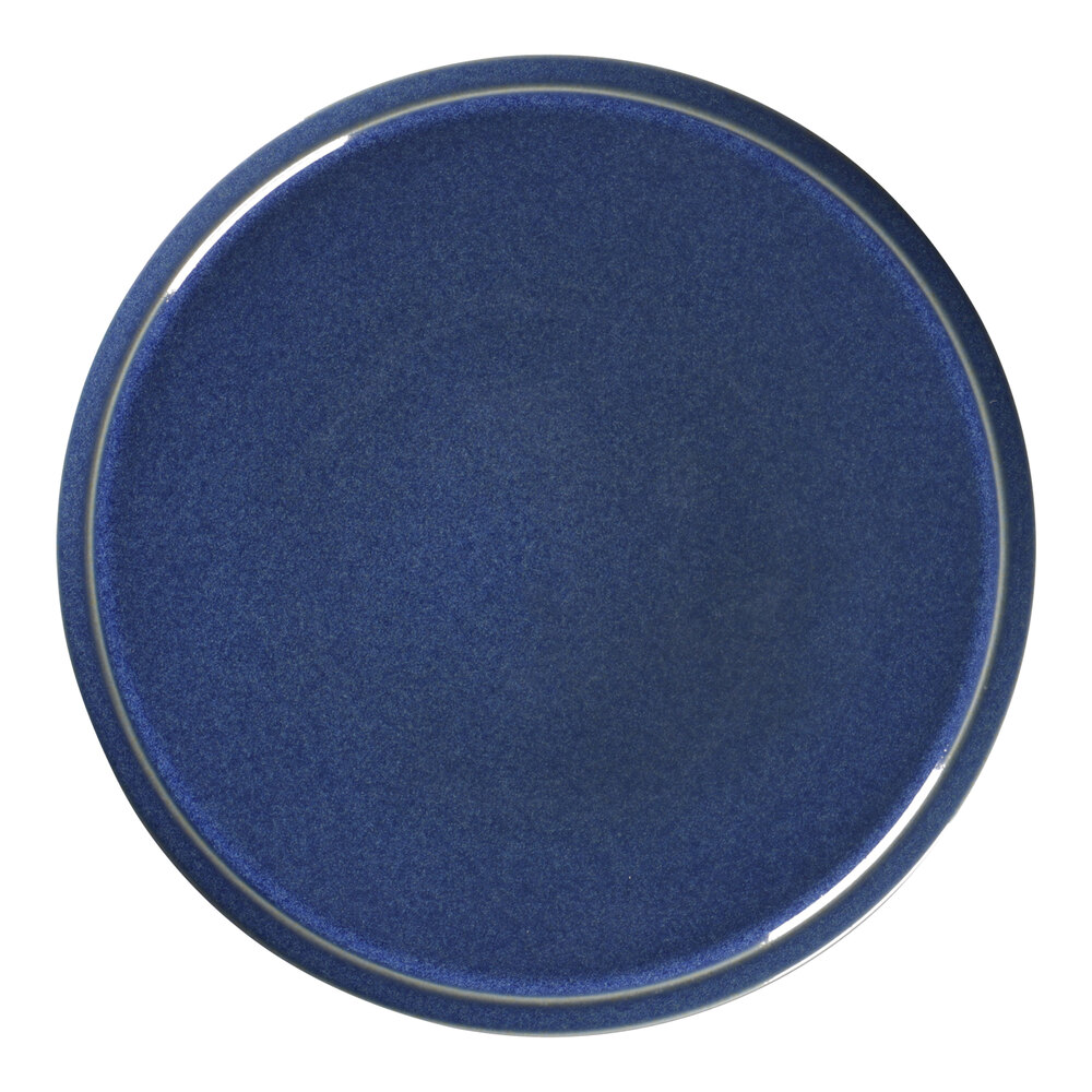 RAK Porcelain Ease 12 1/2" Cobalt Flat Coupe Porcelain Plate - 6/Case