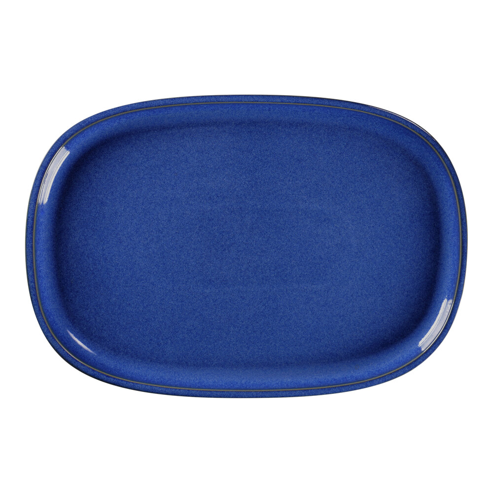 RAK Porcelain Ease 13" x 9" Cobalt Oval Flat Porcelain Plate - 6/Case