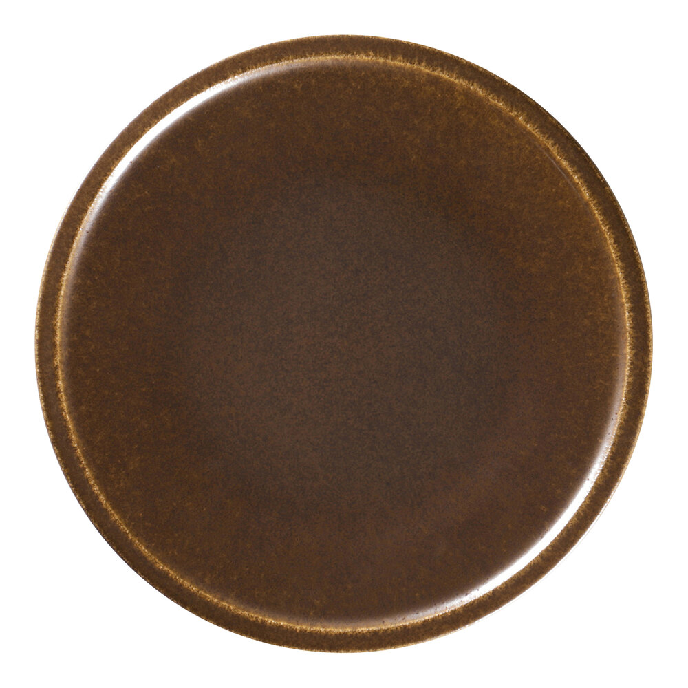 RAK Porcelain Ease 10 13/16" Rust Flat Coupe Porcelain Plate - 6/Case