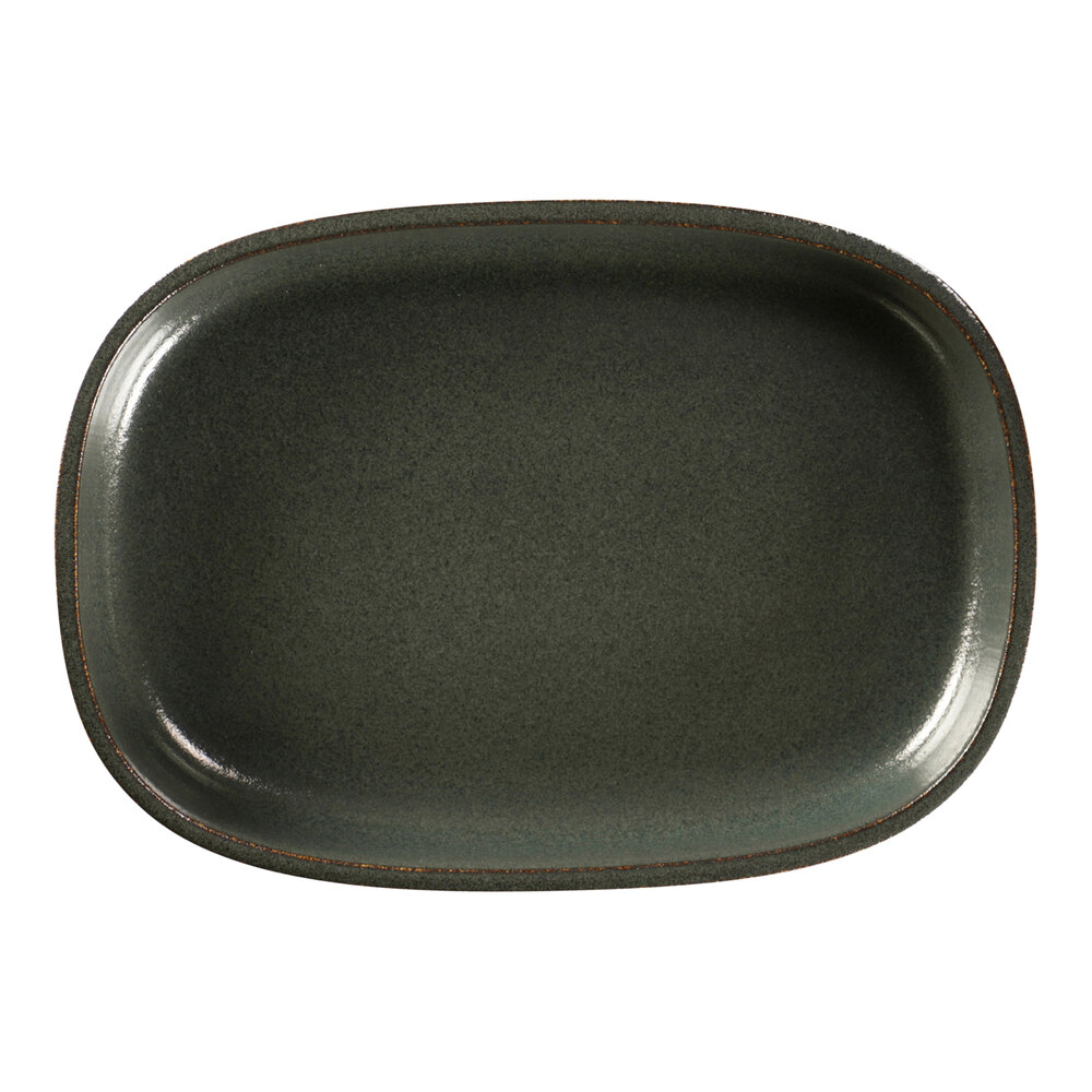RAK Porcelain Ease 10 1/4" x 7 3/16" Caldera Oval Deep Porcelain Plate - 2/Case