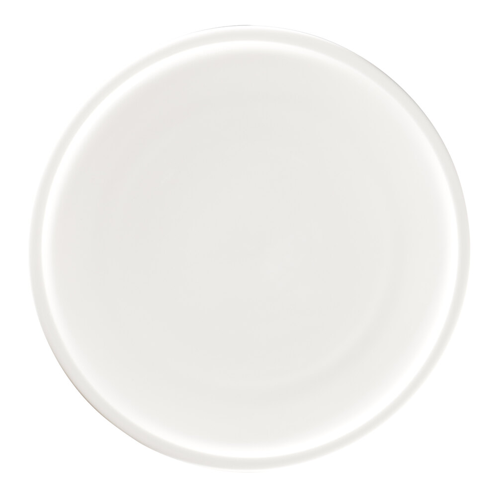 RAK Porcelain Ease 12 1/2" White Flat Coupe Porcelain Plate - 6/Case