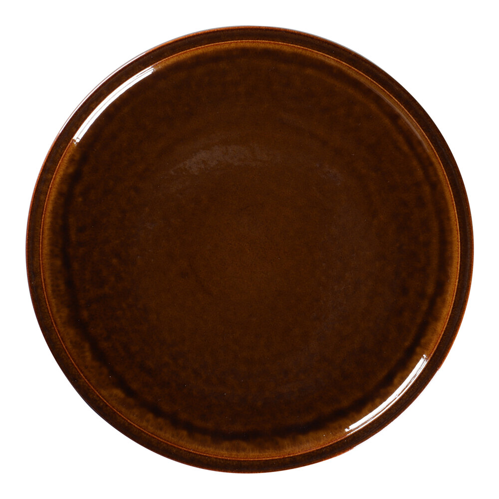 RAK Porcelain Ease 12 1/2" Honey Flat Coupe Porcelain Plate - 6/Case