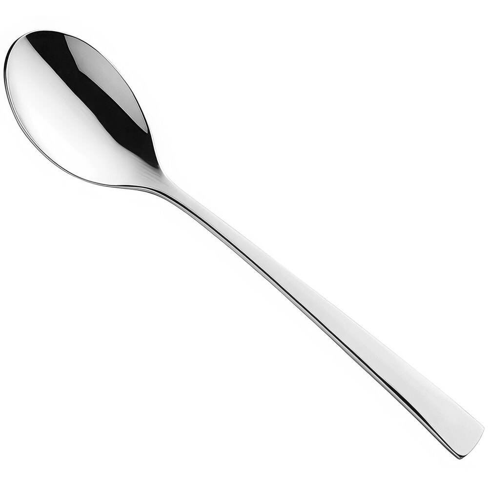 Amefa Aurora 7 7/16" 18/10 Stainless Steel Extra Heavy Weight Dessert Spoon - 12/Case