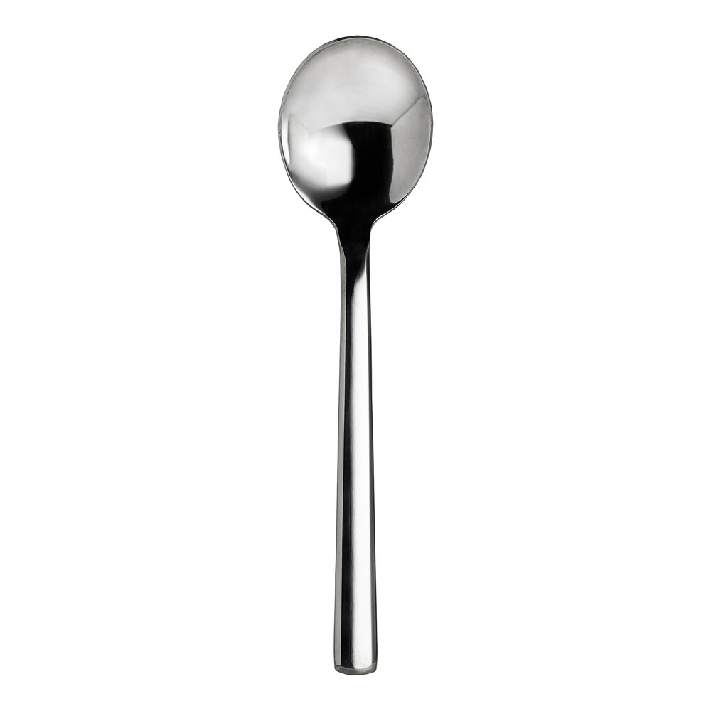 WNK Chatsworth from Steelite International 7 1/4" 18/10 Stainless Steel Extra Heavy Weight Round Bowl Soup Spoon - 12/Case