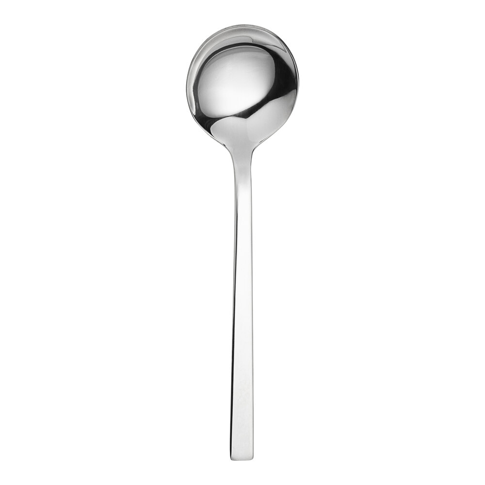 WNK Silhouette from Steelite International 6 7/8" 18/10 Stainless Steel Extra Heavy Weight Round Bowl Soup Spoon - 12/Case