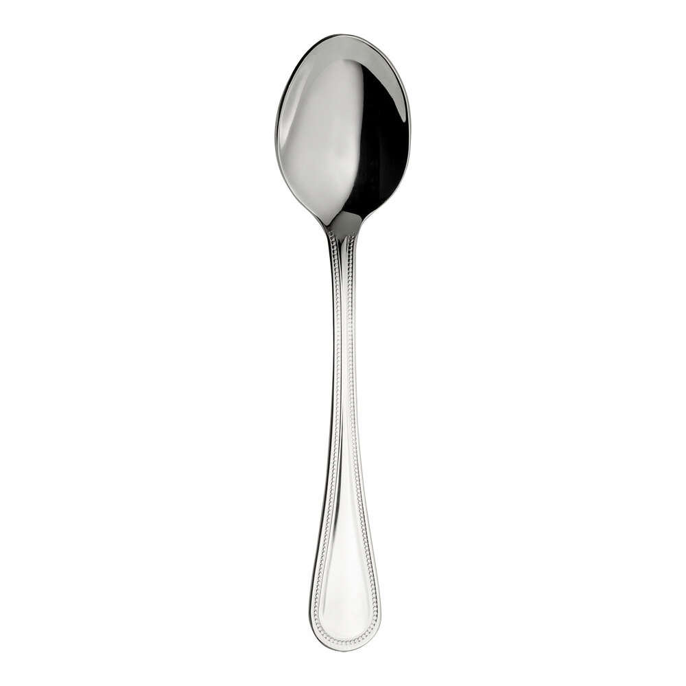 WNK Pearl from Steelite International 7 7/8" 18/10 Stainless Steel Extra Heavy Weight Tablespoon / Serving Spoon - 12/Case