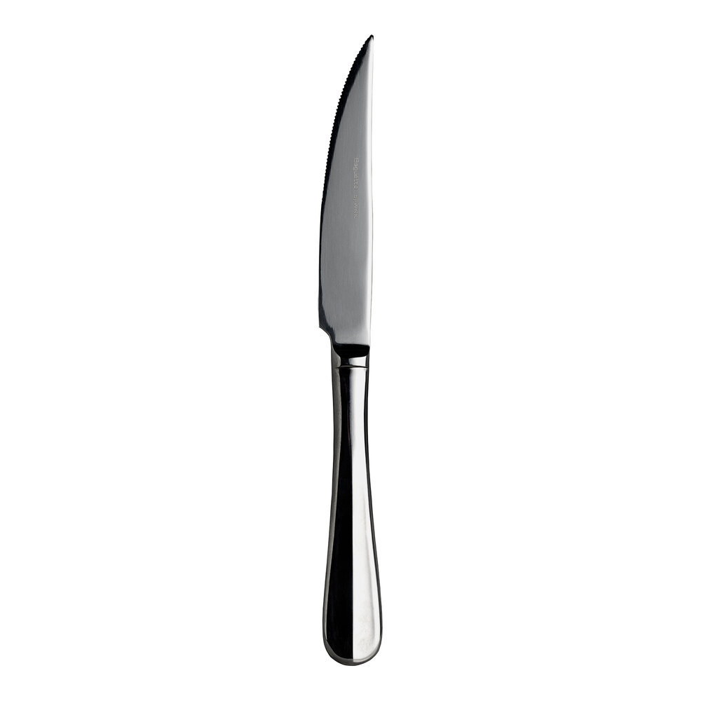 WNK Baguette from Steelite International 8 3/4" 18/10 Stainless Steel Extra Heavy Weight Steak Knife with Heavy Solid Handle - 12/Case