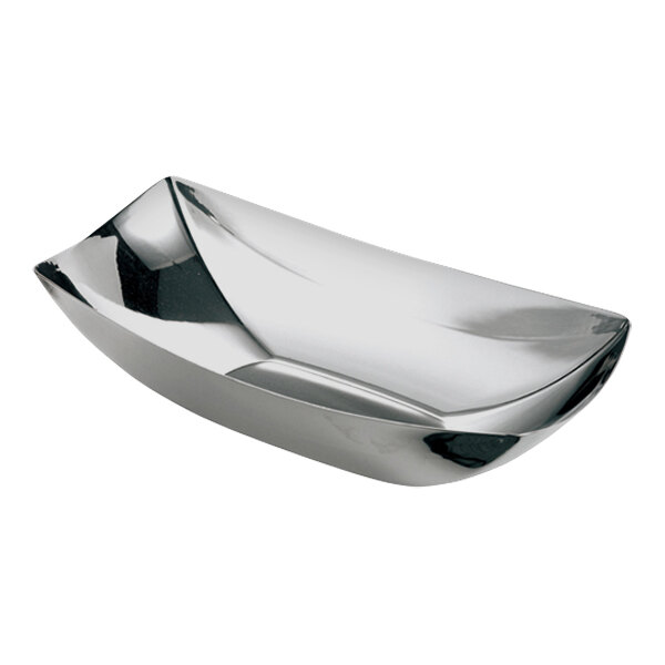 WNK from Steelite International 38 oz. Rectangular Stainless Steel Bowl with Mirror Finish - 6/Case