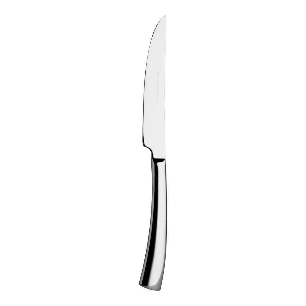 WNK Zen from Steelite International 9 1/4" 18/10 Stainless Steel Extra Heavy Weight Steak Knife - 12/Case