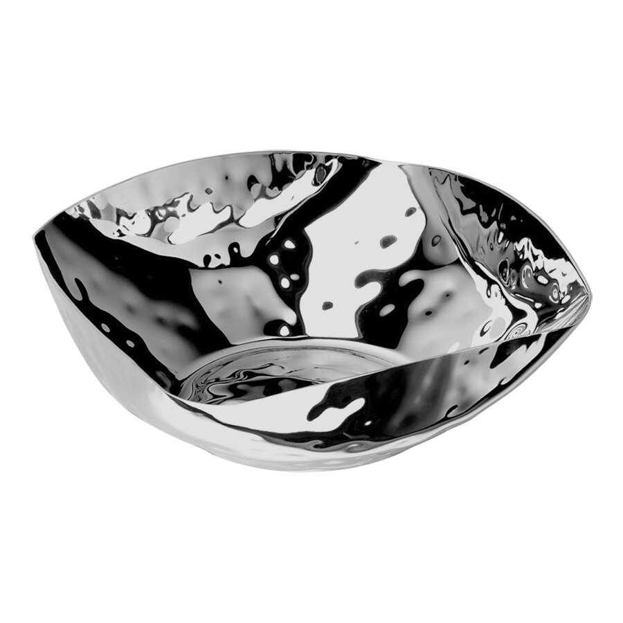 WNK from Steelite International 16 oz. Square Stainless Steel Bowl with Hammered Finish
