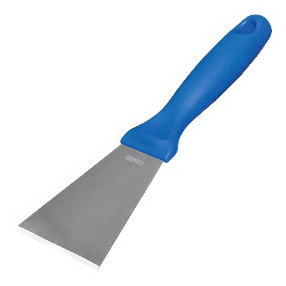 Vikan 3" Stainless Steel Scraper with Blue Handle 69723